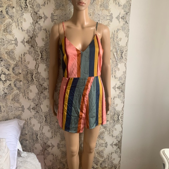 MULTICOLOURED STRIPPED ROMPER ! - Picture 2 of 5